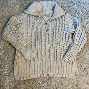 Aerie Half-Zip Cable Knit Sweater